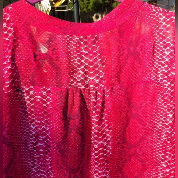 Snake Print Pink Blouse - Picture 7 of 10